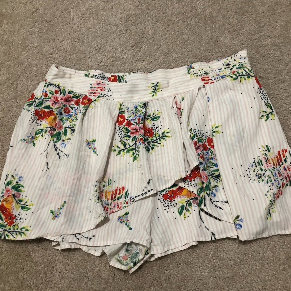 Free People Light Floral Skort